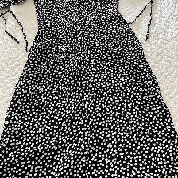 Reformation Black and White Polka Dot Midi Dress - Picture 3 of 5